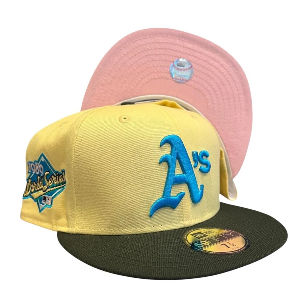 New Era Oakland A's Athletics 59FIFTY Fitted Hat 1989 World Series Patch